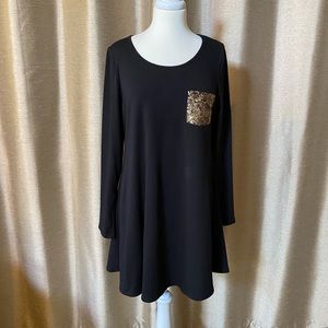 Black swing dress
